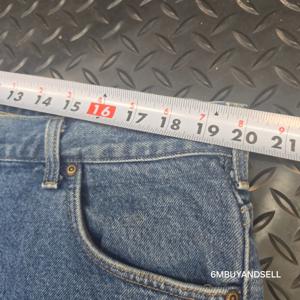 Carhartt B172 DST Flannel Lined Relaxed Fit Jeans Blue Denim Mens 40x32 - Picture 6 of 16